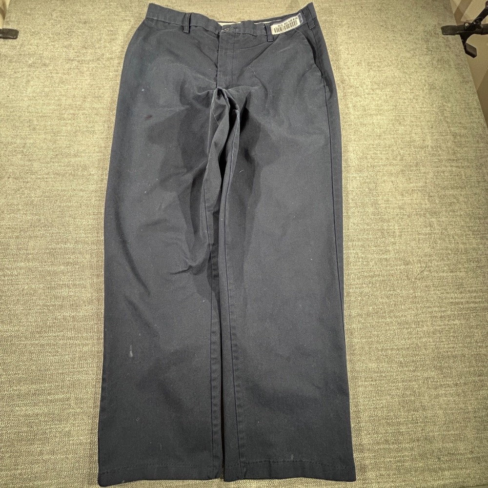 Aramark Workwear‎ Trousers Mens 38x30 Navy Blue Good Straight Leg Twill Pants